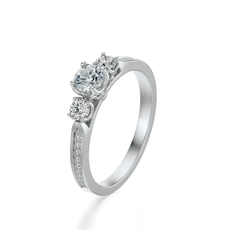 Pierścionek białe złoto z diamentami AJPZ_088